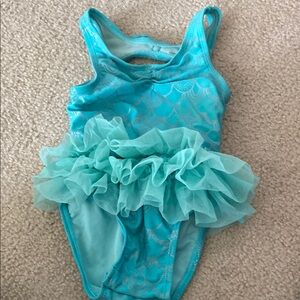 Aqua Mermaid Swimsuit with Tulle Skirt